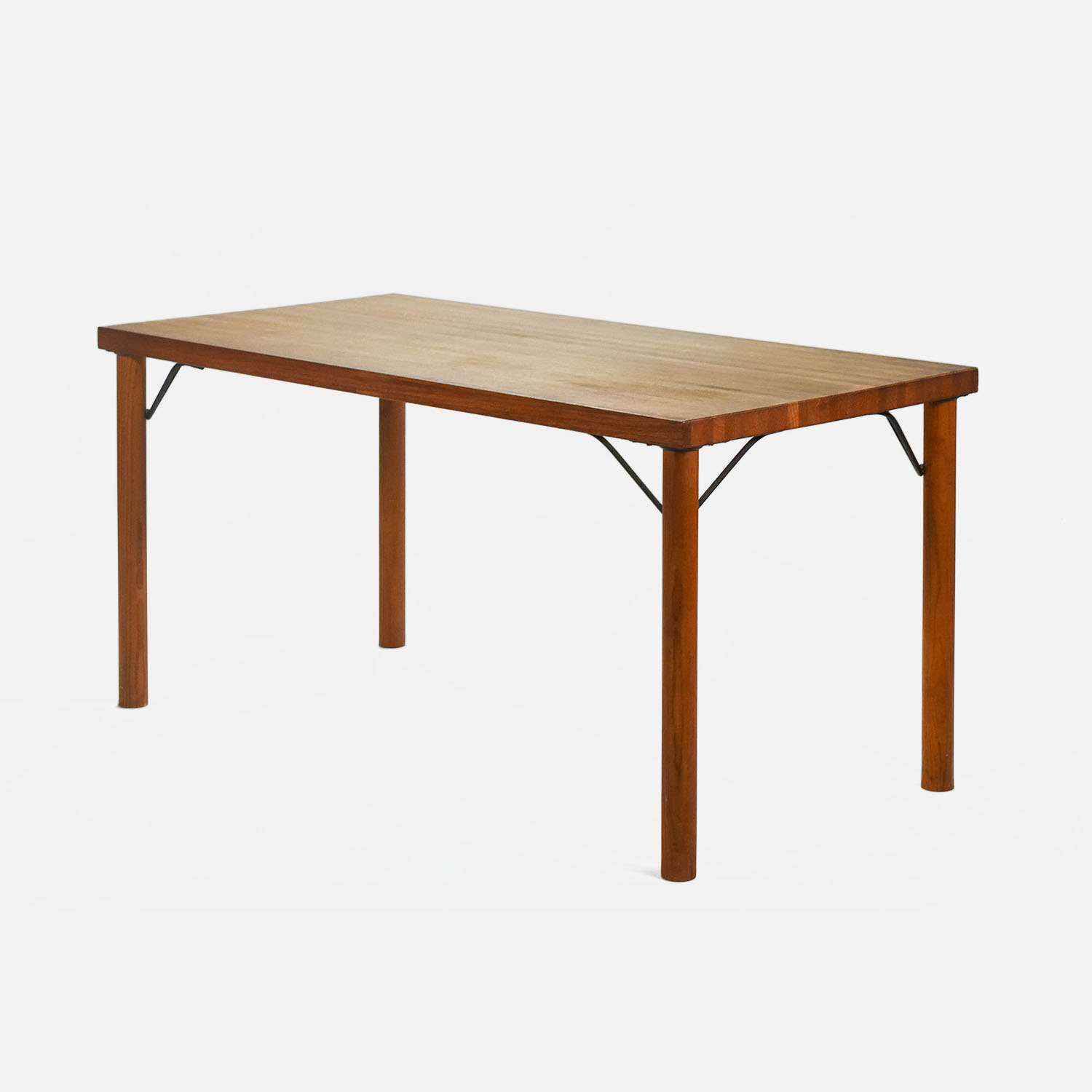 1980s Solid Butcher Block Wood Kitchen Dinette Table