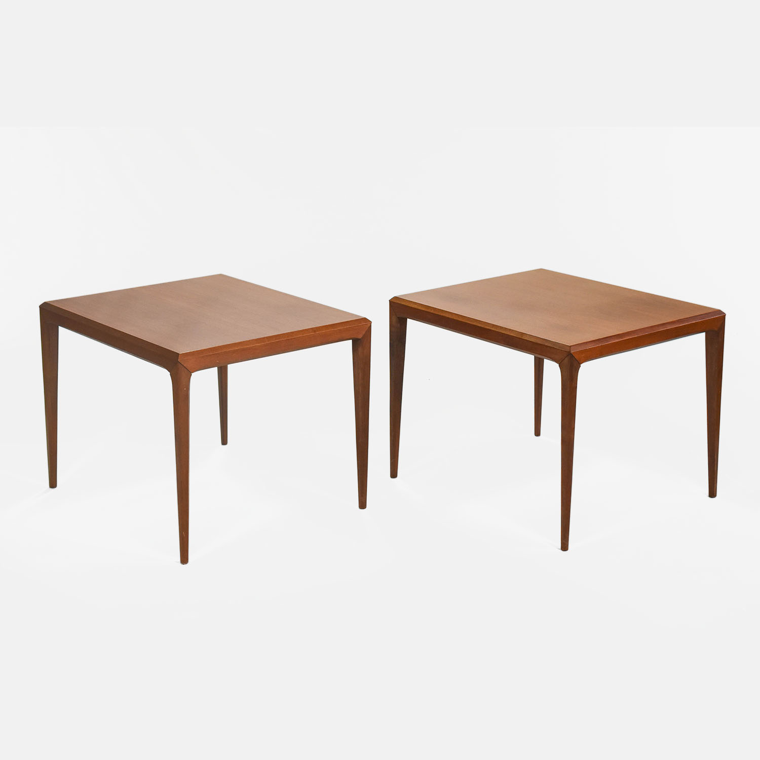 Two Johannes Andersen Rosewood Side Tables for CFC Silkeborg Danish MCM Modern
