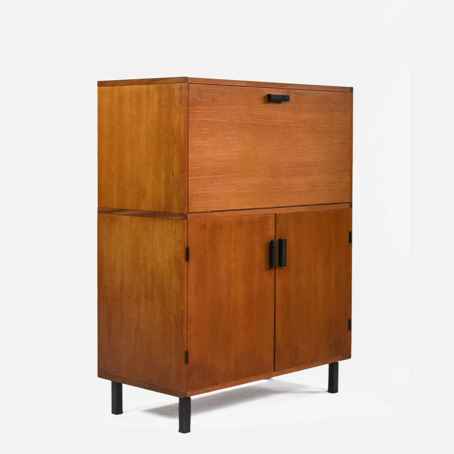 1950s MCM Drop Front Desk Chest George Nelson Style
