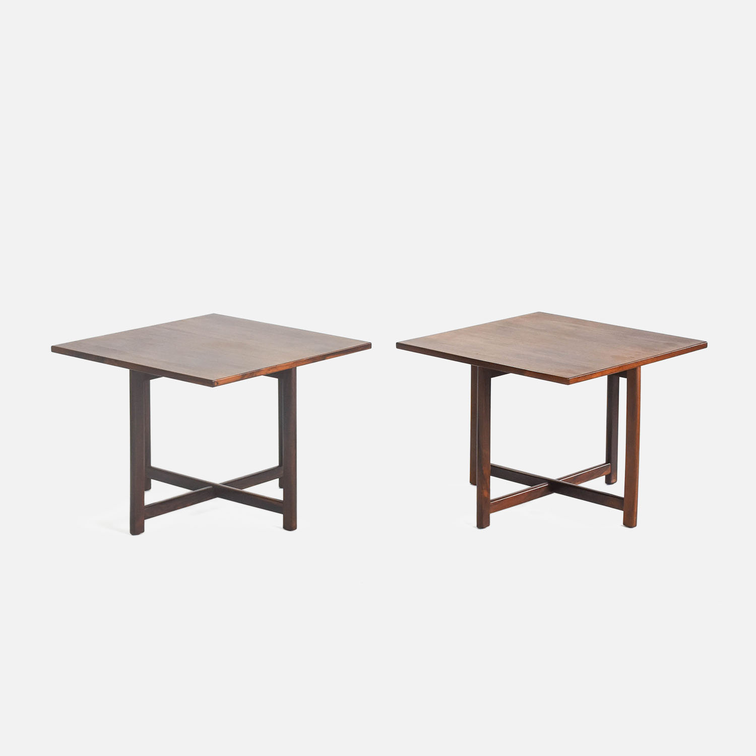 Two Durup Polster Mobler Rosewood Occasional Side Tables Danish MCM Modern