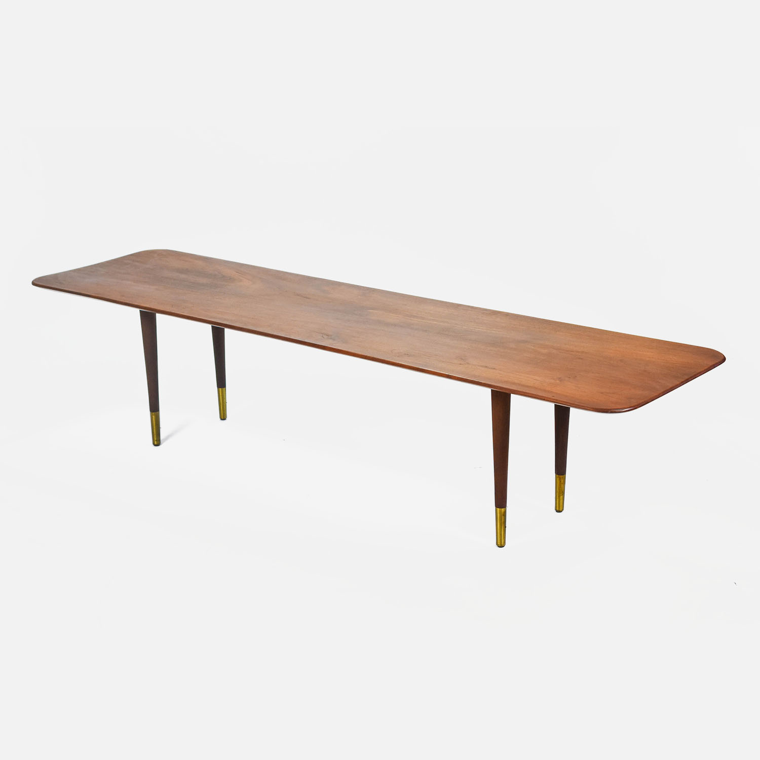 1950s MCM Wood Surfboard Top Coffee Table