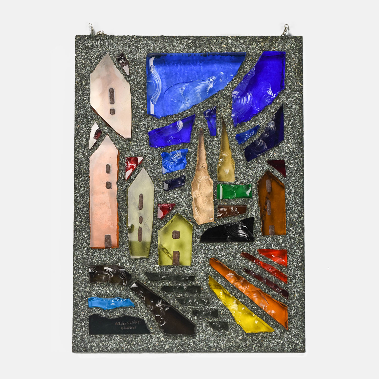 Ateliers Loire Chartres Stained Art Glass Hanging Window