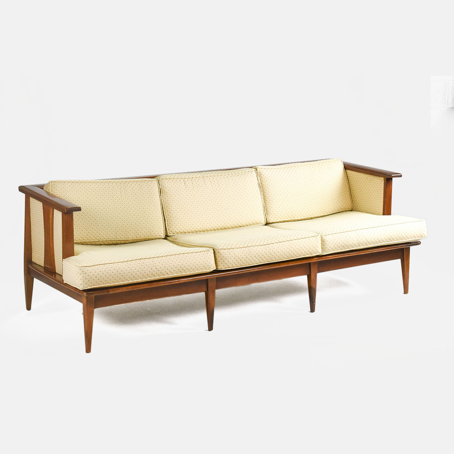 Heywood Wakefield Cliff House MCM Cherry 3-Seat Sofa