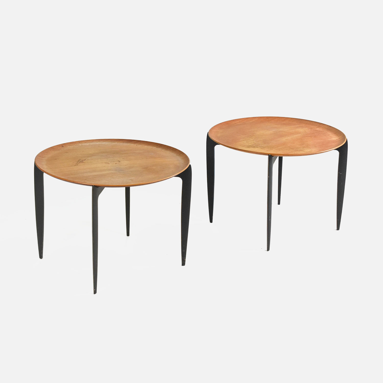 Two Willumsen & Engholm Folding Tray Tables for Fritz Hansen