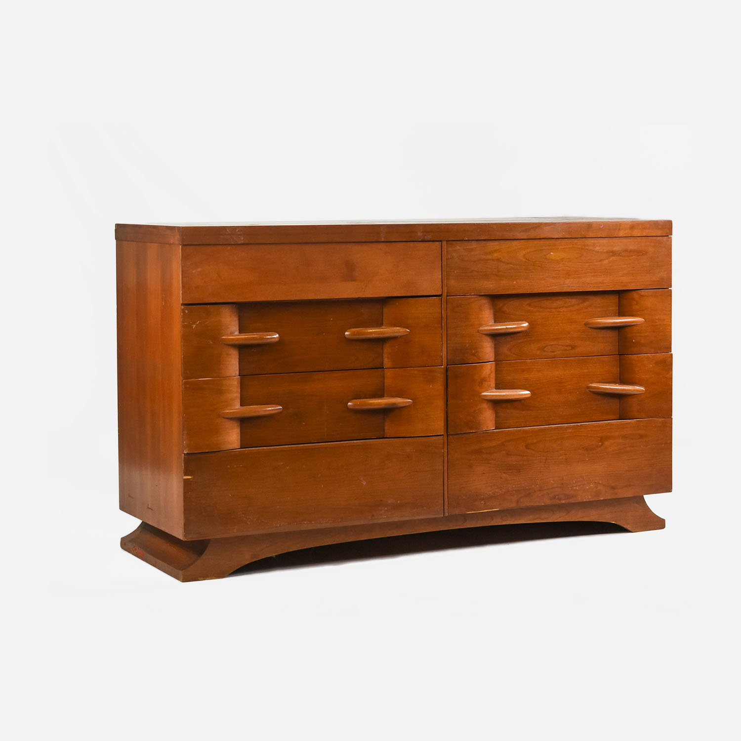 Machine Age Gilbert Rhode Style Eight Drawer Modernist Dresser