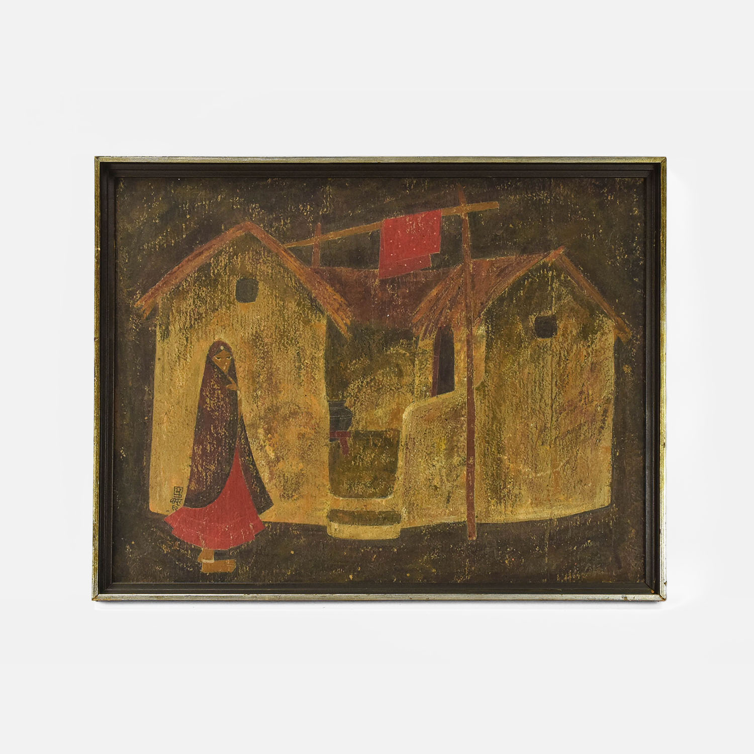 MCM Middle Eastern Painting on Board