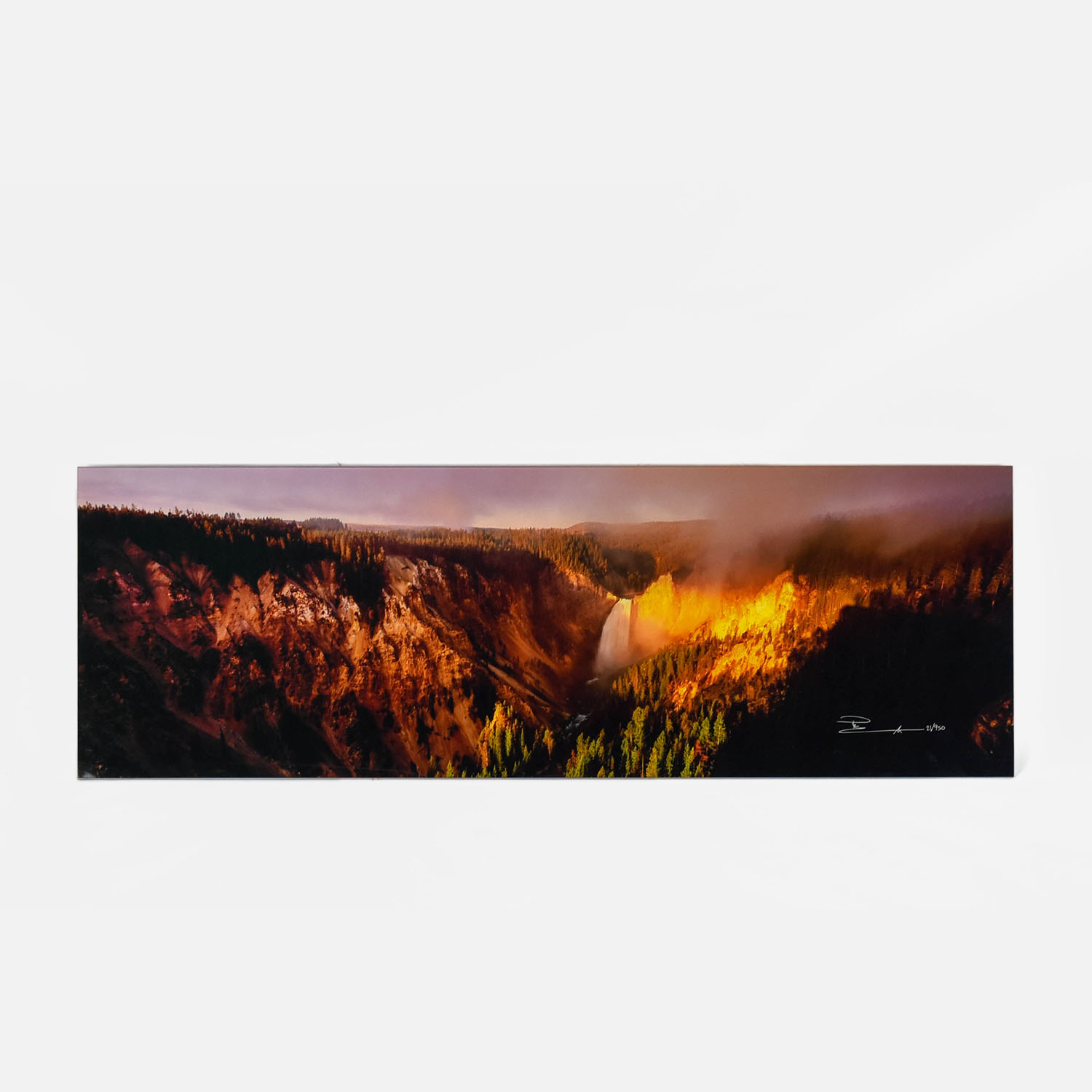 Lik, Peter Landscape Photograph on Acrylic Waterfall Forest Fire 21/950