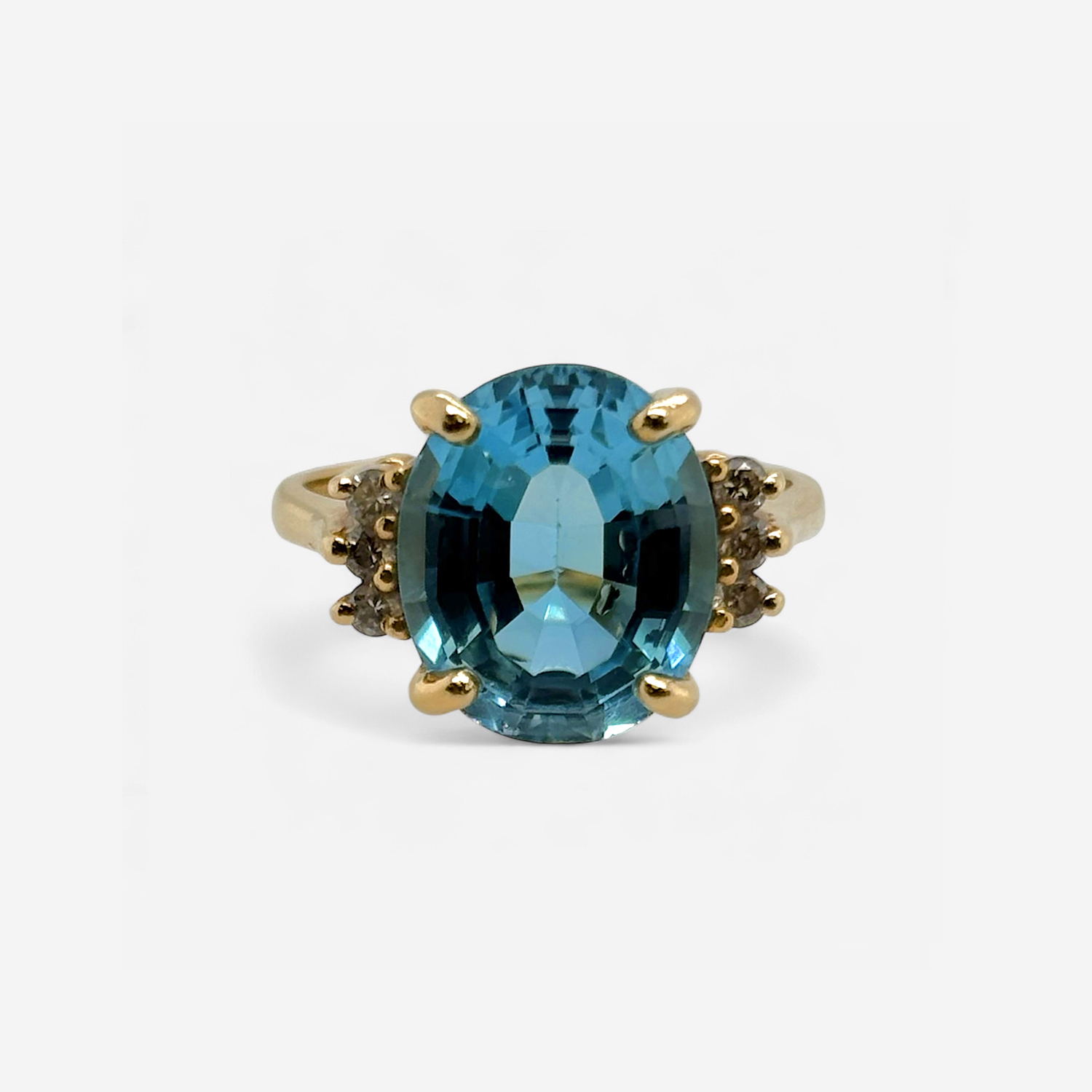 14k Gold Topaz Ring