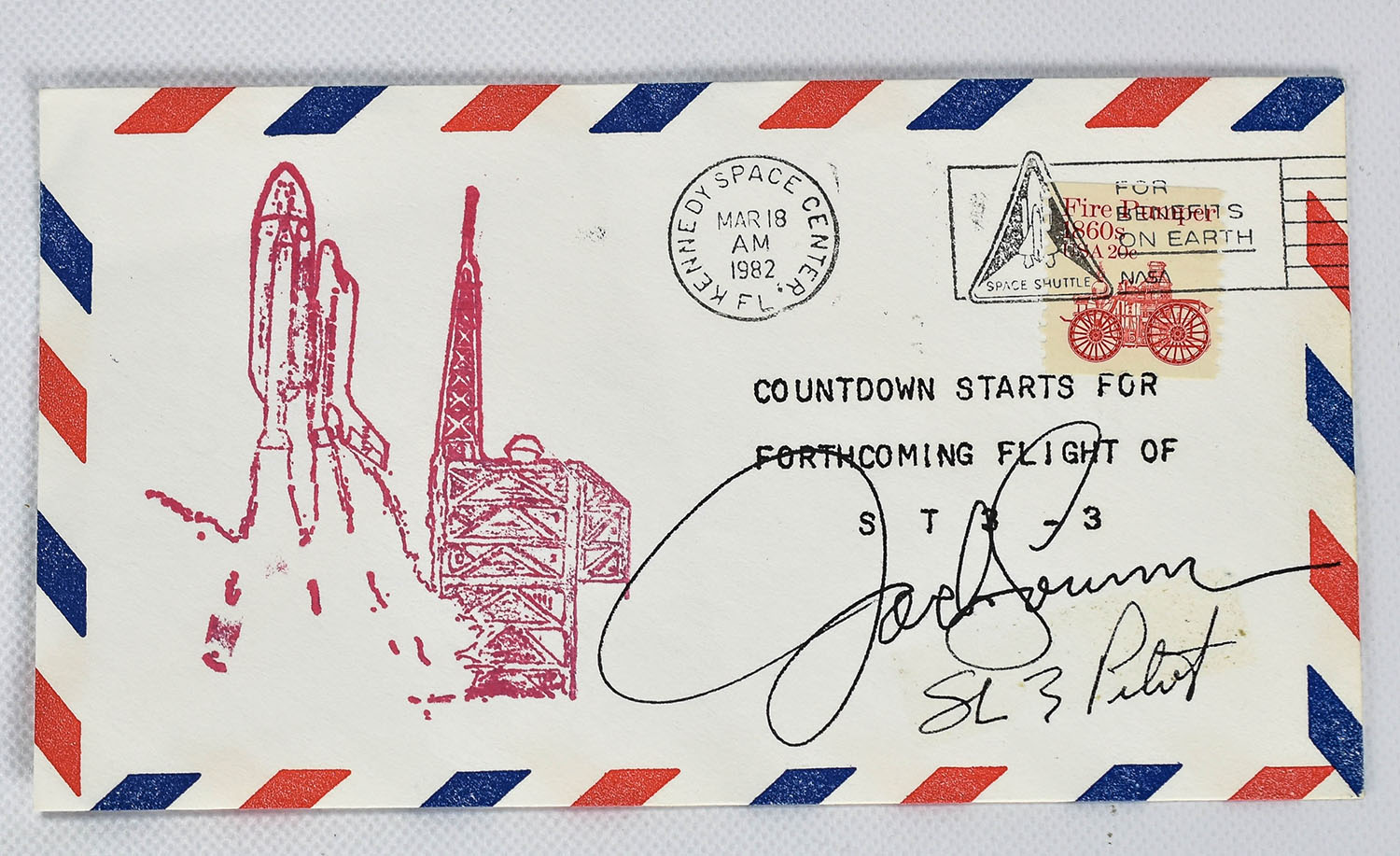 Jack Lousma Signed Space Shuttle FDC Postal Cover