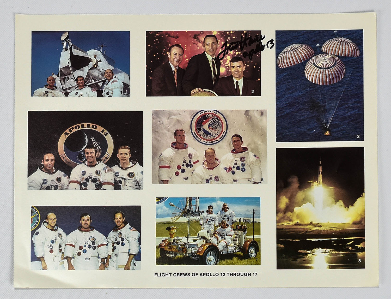 Apollo Astronaut Fred Haise Signed Nasa Photograph