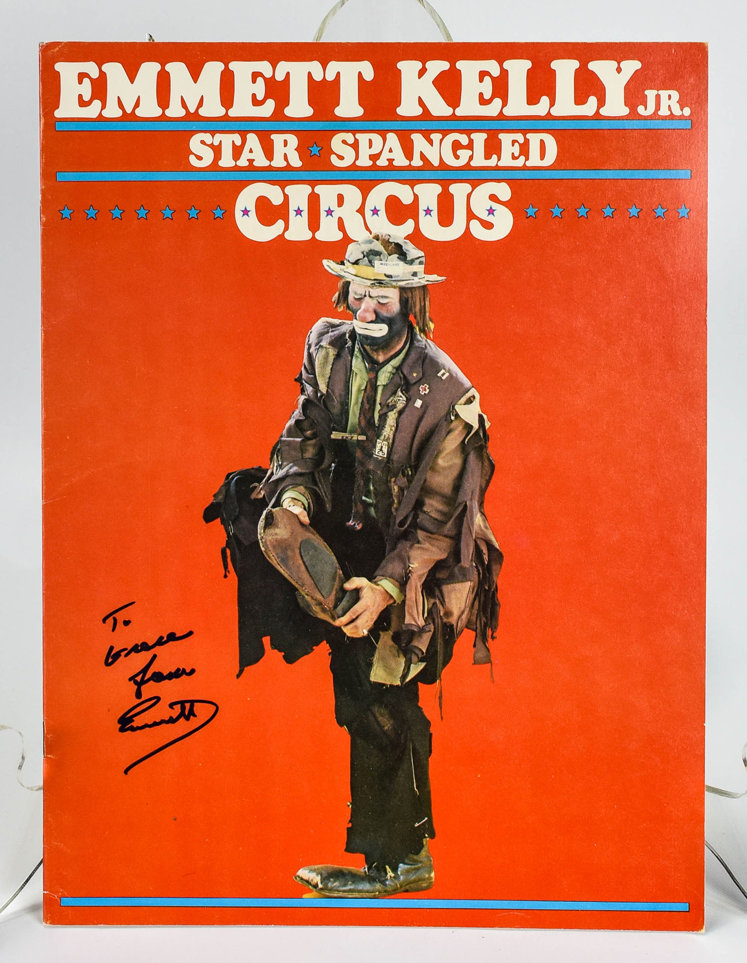 Emmett Kelly Clown Signed Circus Program