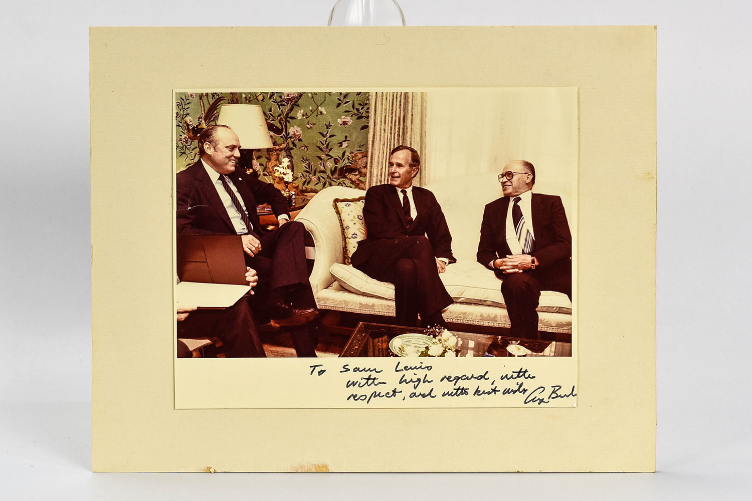 George W Bush Inscribed Signed Photo to Sam Lewis