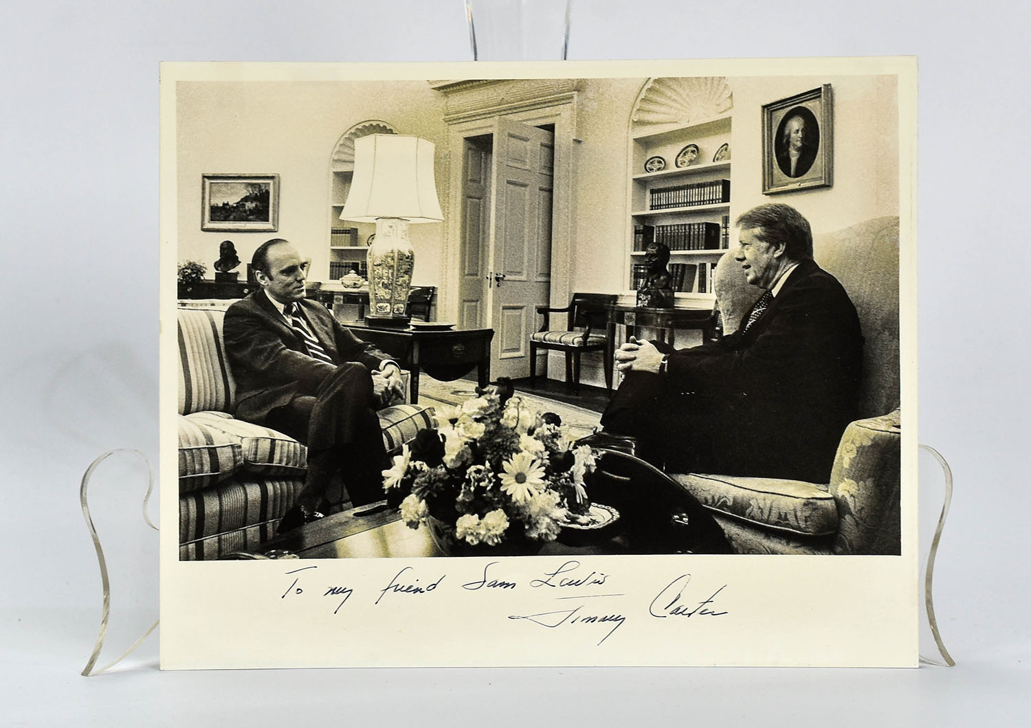 President Carter Inscribed Signed Photo to Sam Lewis