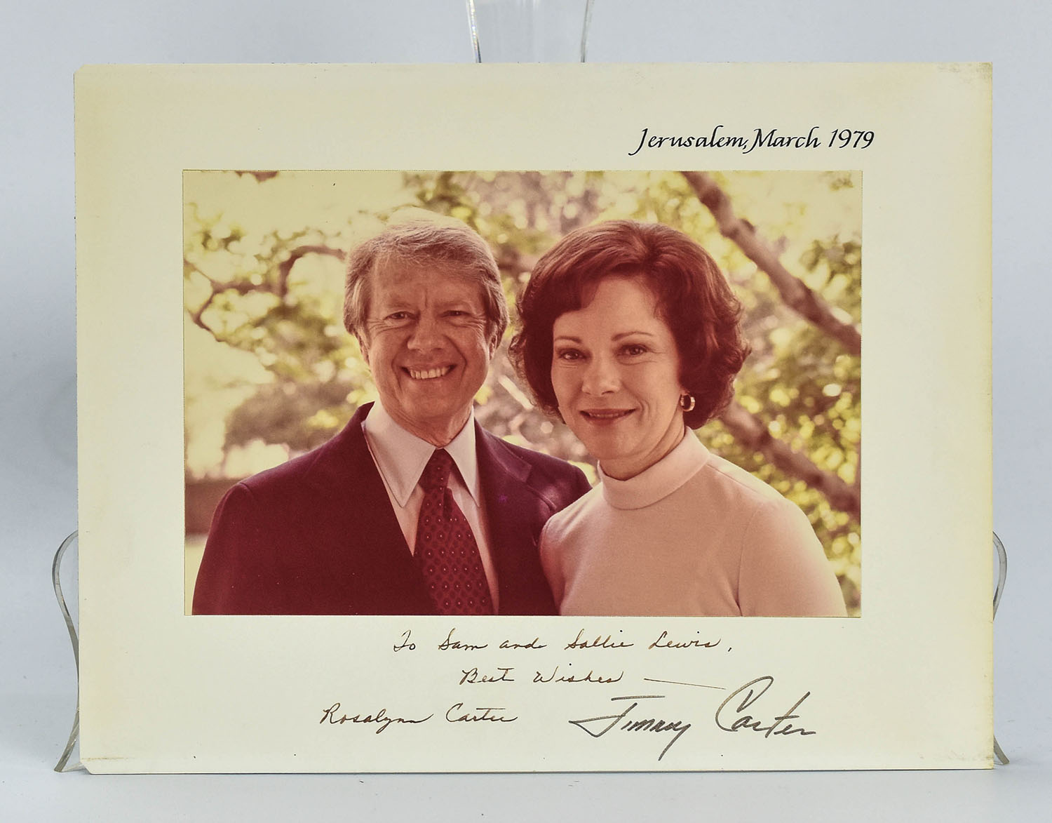 Rosalynn/Jimmy Carter Signed Photo to Sam Lewis