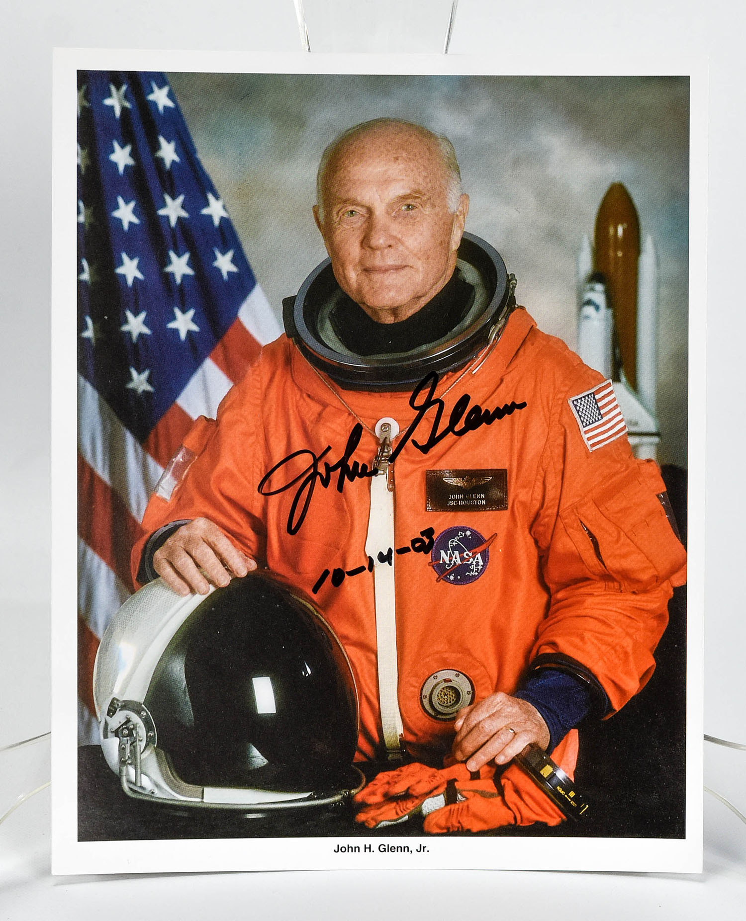 Astronaut John Glenn Signed & Dated Photograph