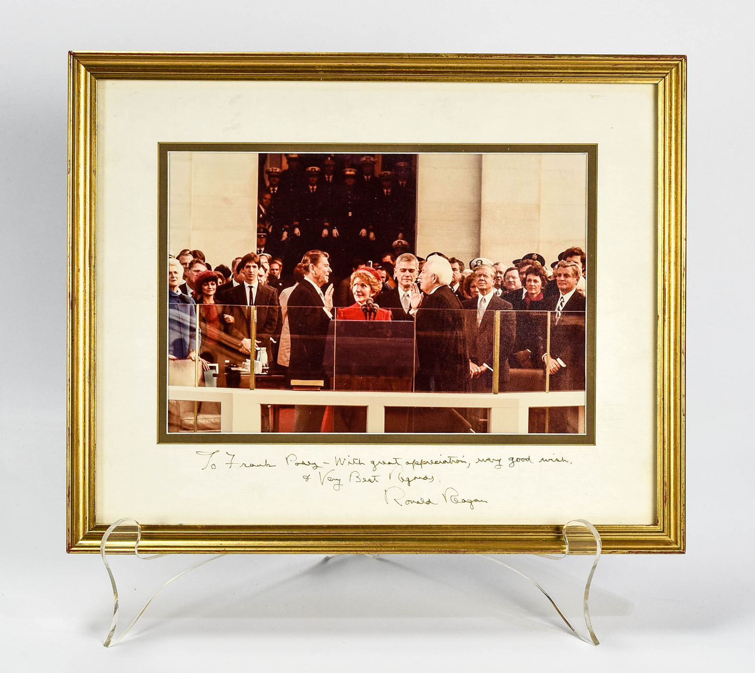 Ronald Reagan Inscribed Signed Photograph Framed