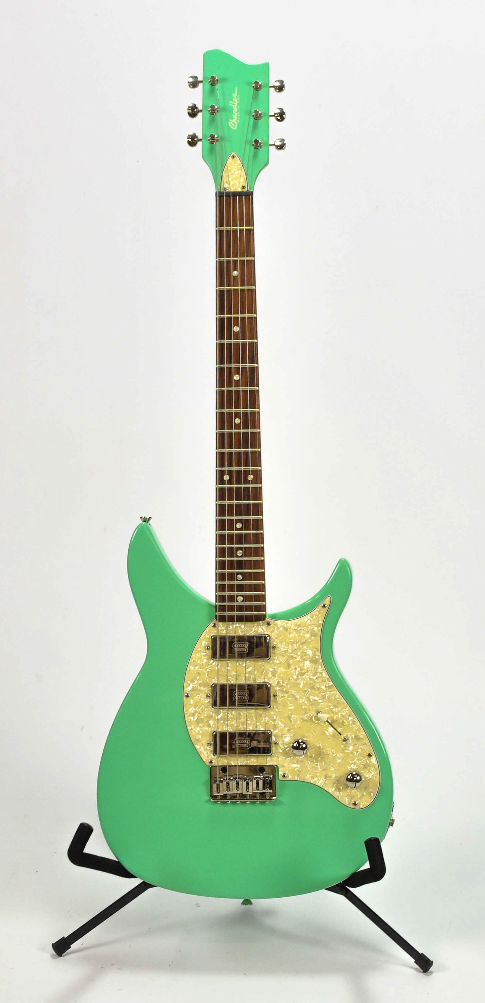 Rare Chandler Custom Sea Green Electric Guitar w/HC
