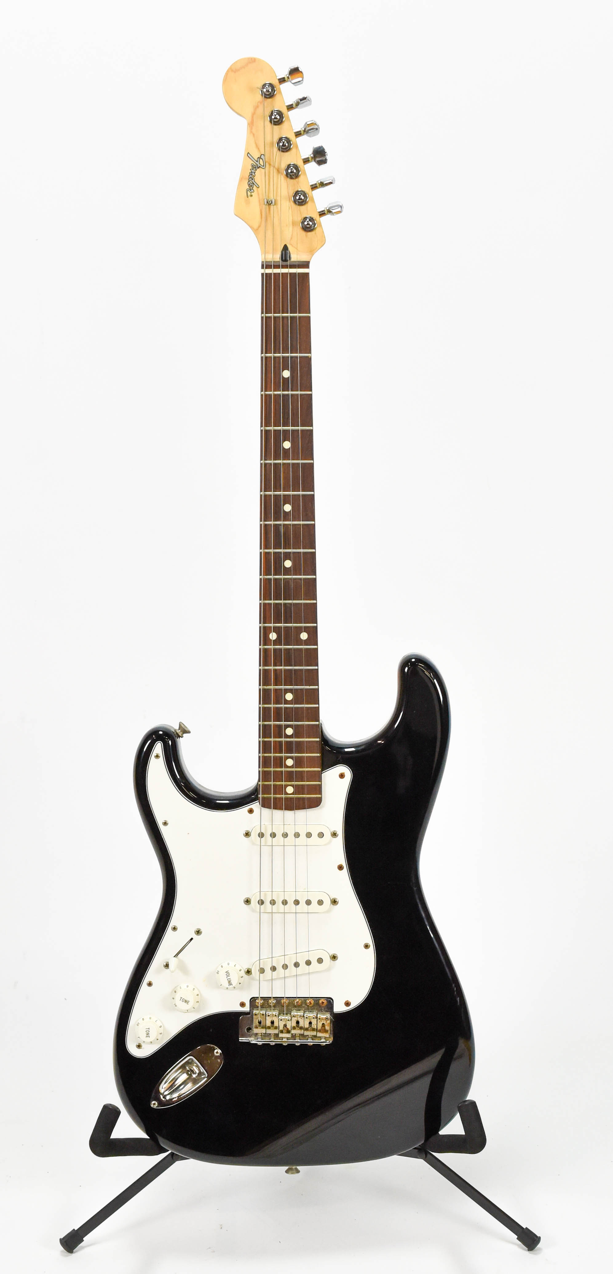 Black Fender Stratocaster Electric Guitar