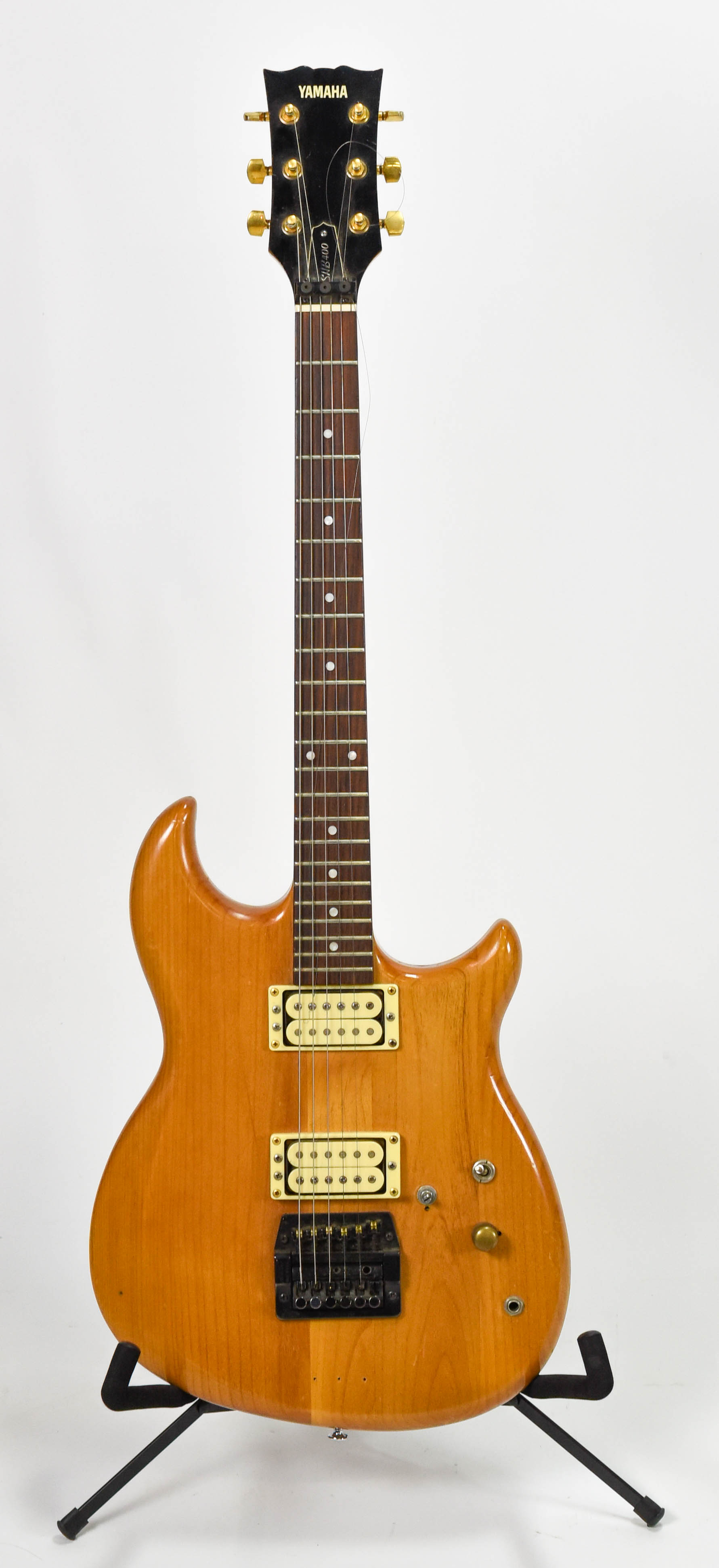 Natural Wood Yamaha SHB-400 Electric Guitar