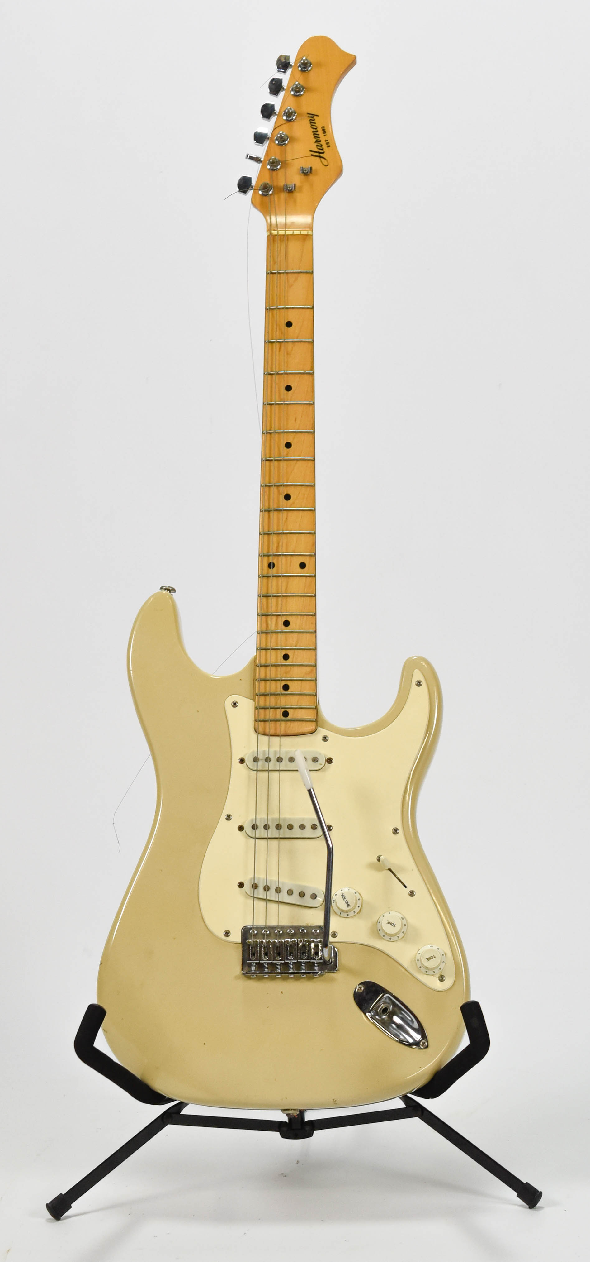 Cream White Harmony Solid Body Electric Guitar