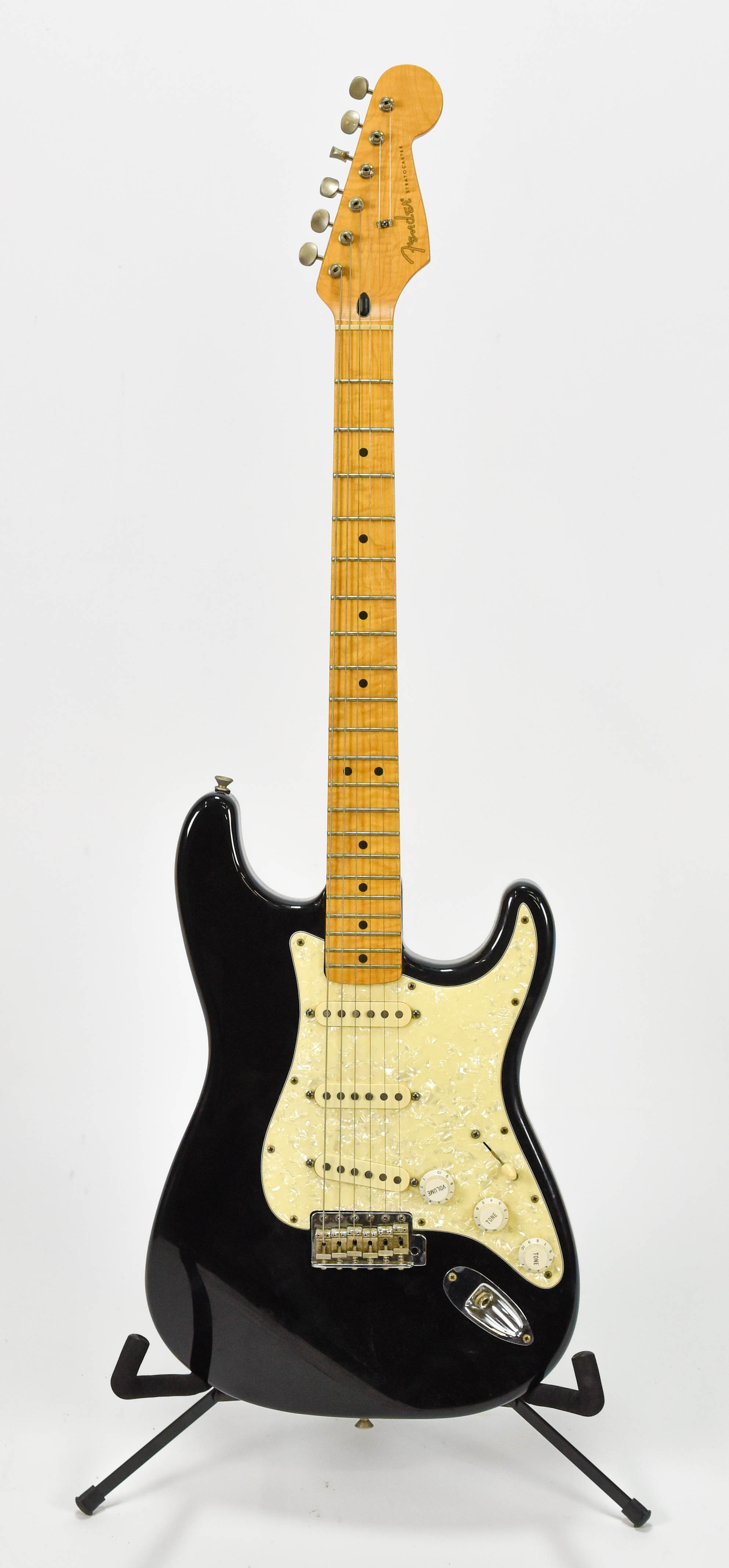 Black Fender Stratocaster Electric Guitar w/HC