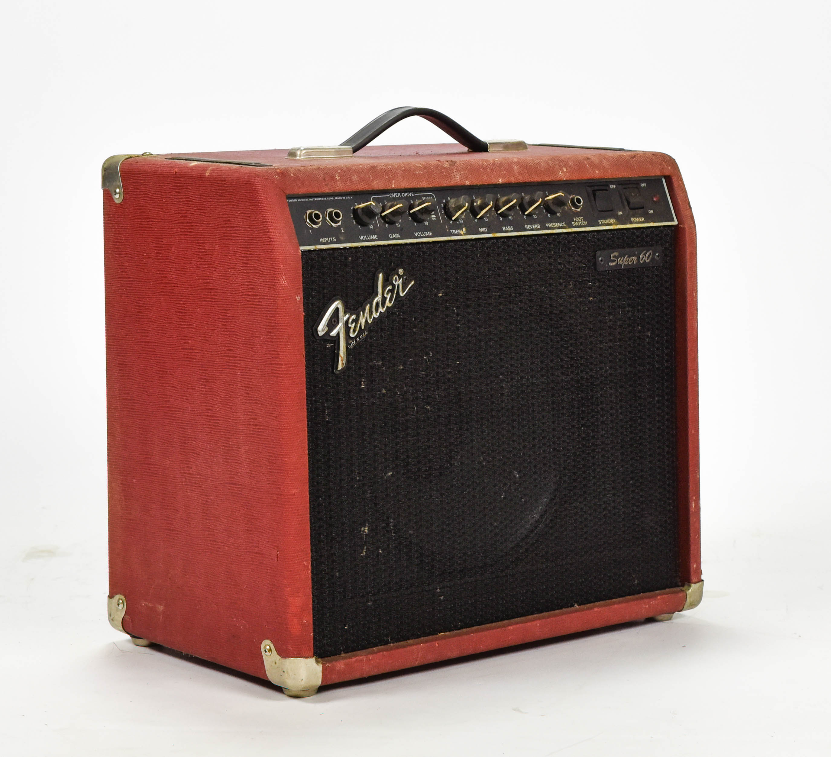 Rare Red Cabinet Fender Super 60 Guitar Amplifier