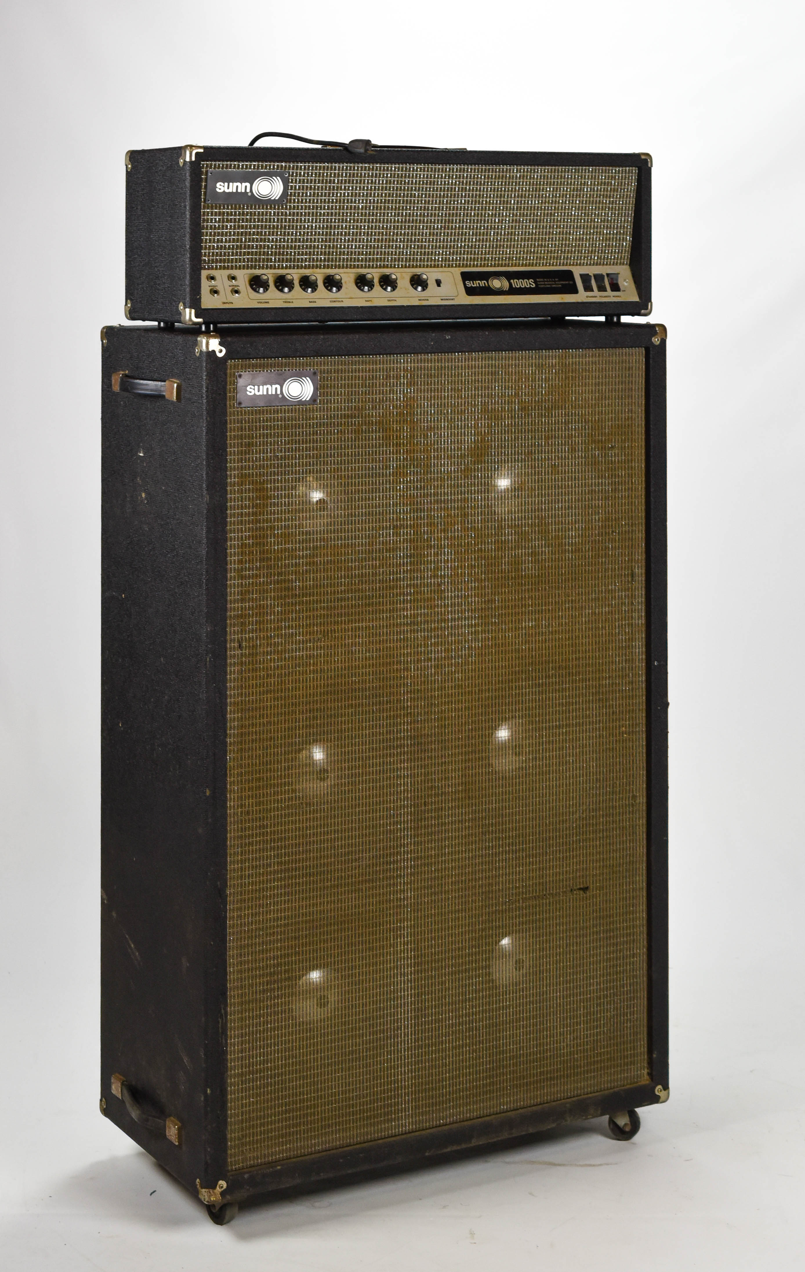 1968 Sunn 1000S Guitar Amplifier Head 6 x12 Cabinet
