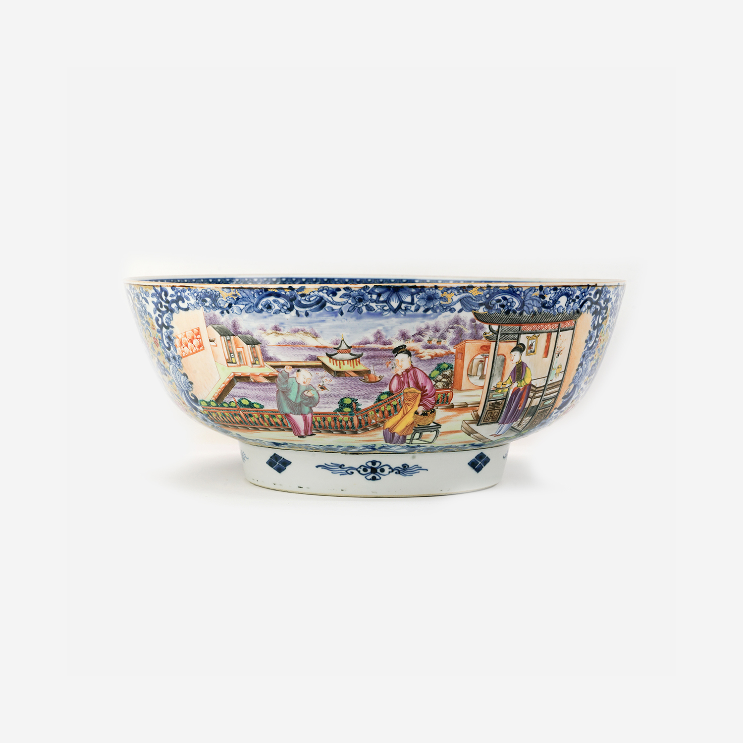 Rose Medallion Punch Bowl