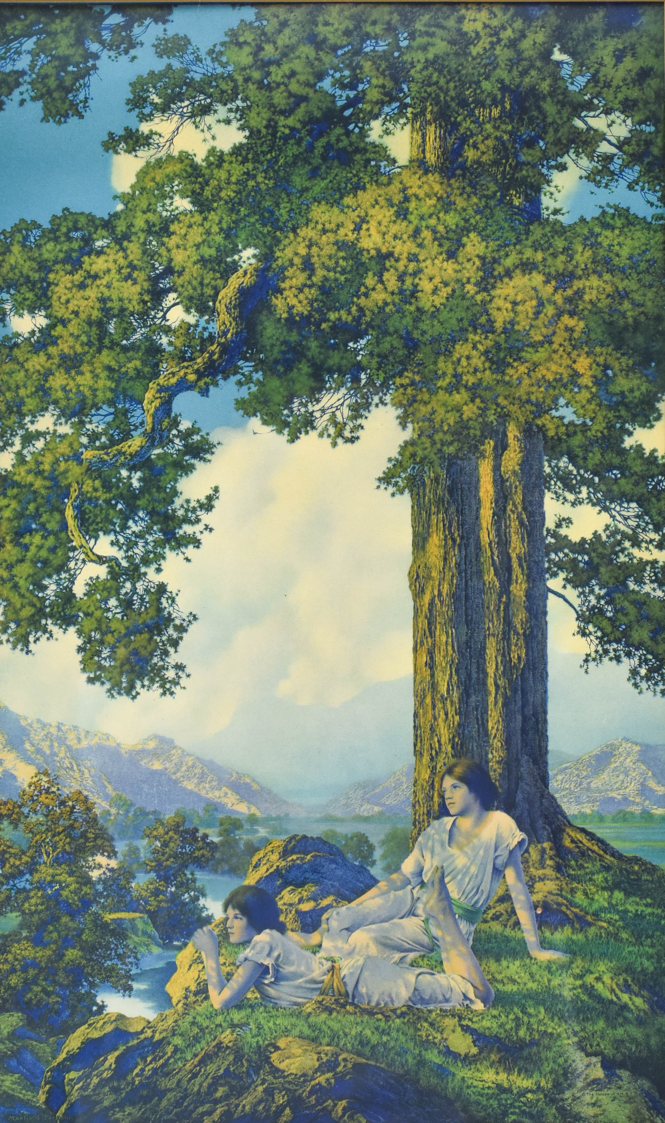 Original Maxfield Parrish Hilltop Framed Print