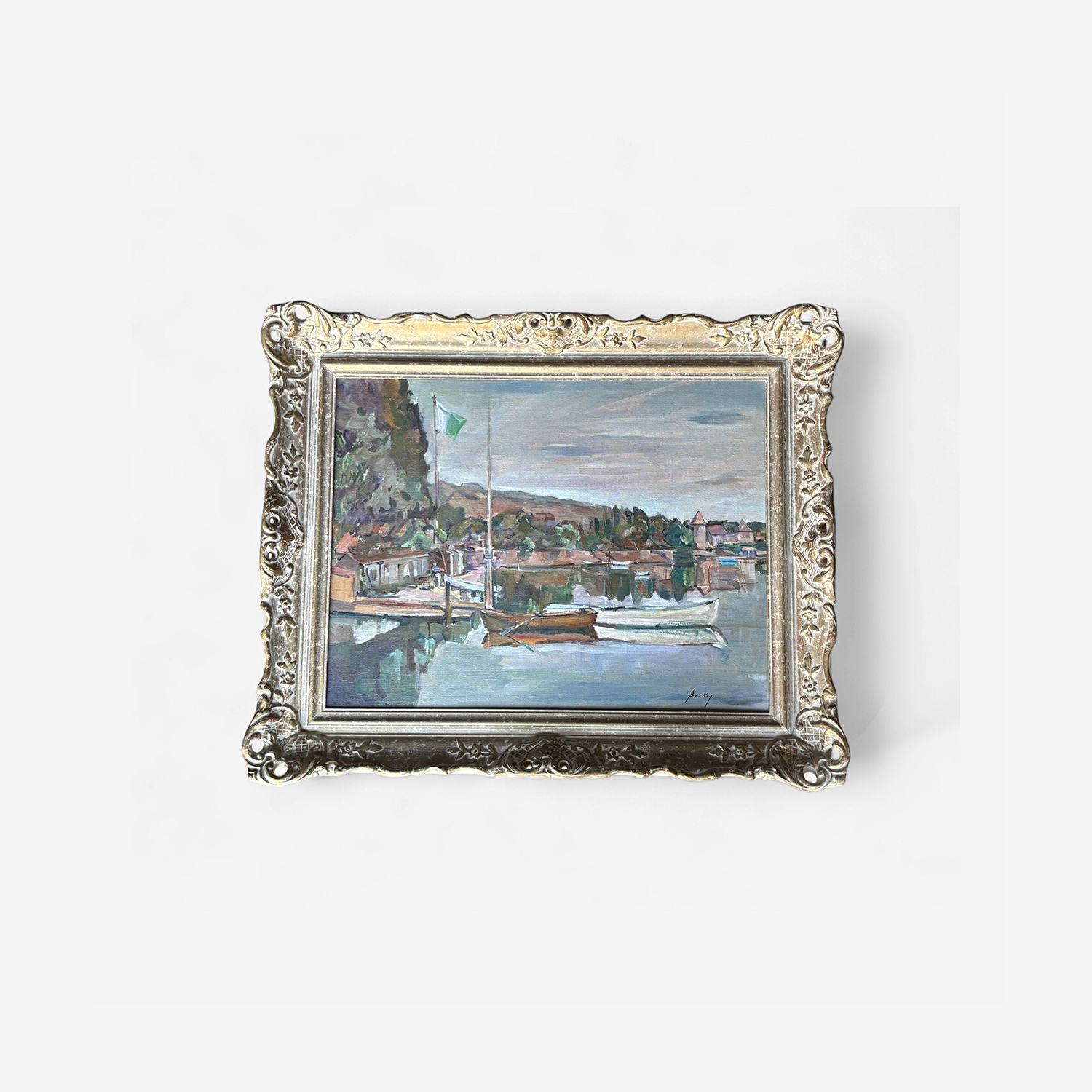 Harbor Oil Painting