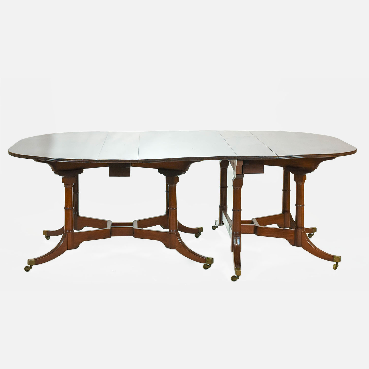 Early 1820 Antique Mahogany Drop-Leaf Dining Table