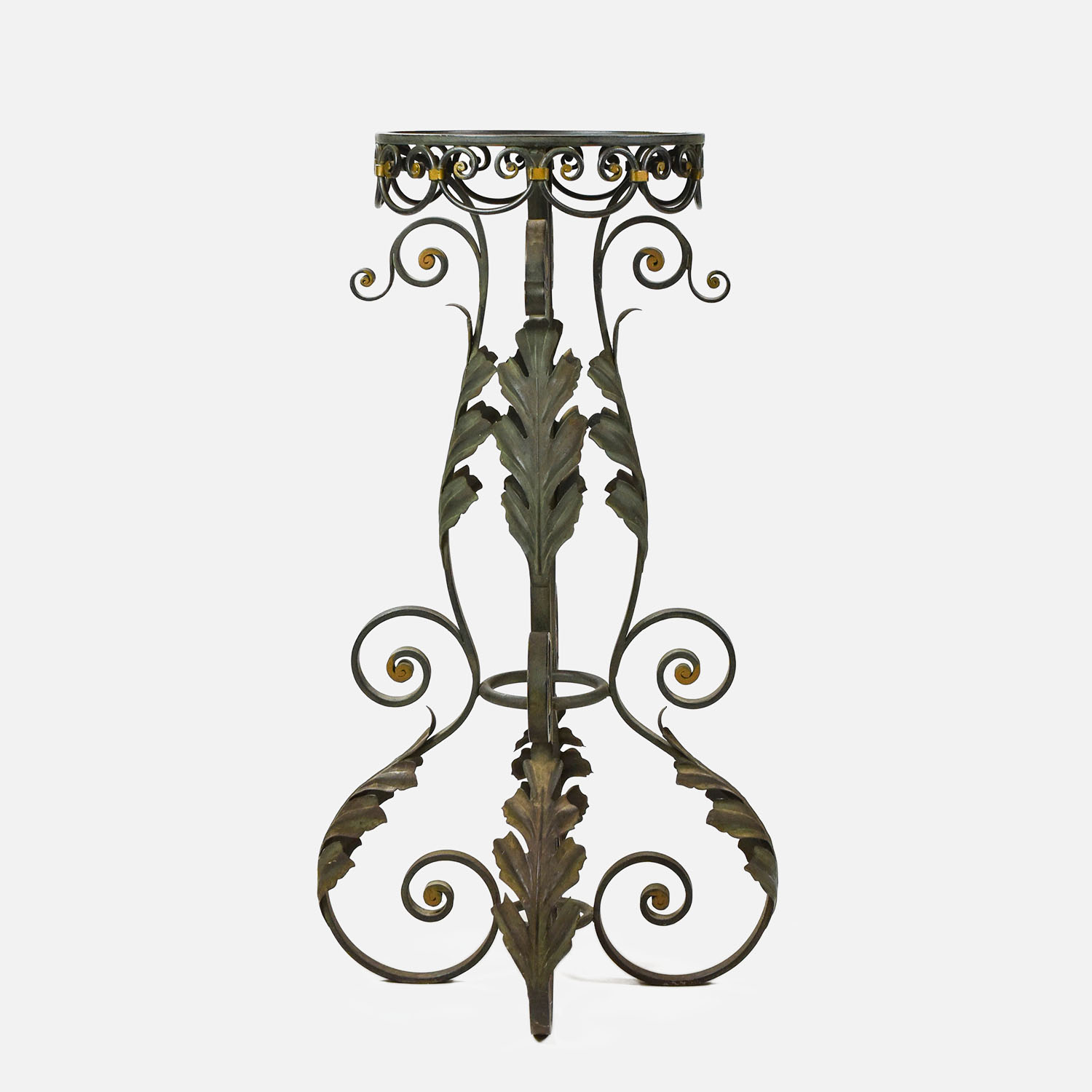 Fine Heavy Gauge Italian Wrought Iron Plant Stand