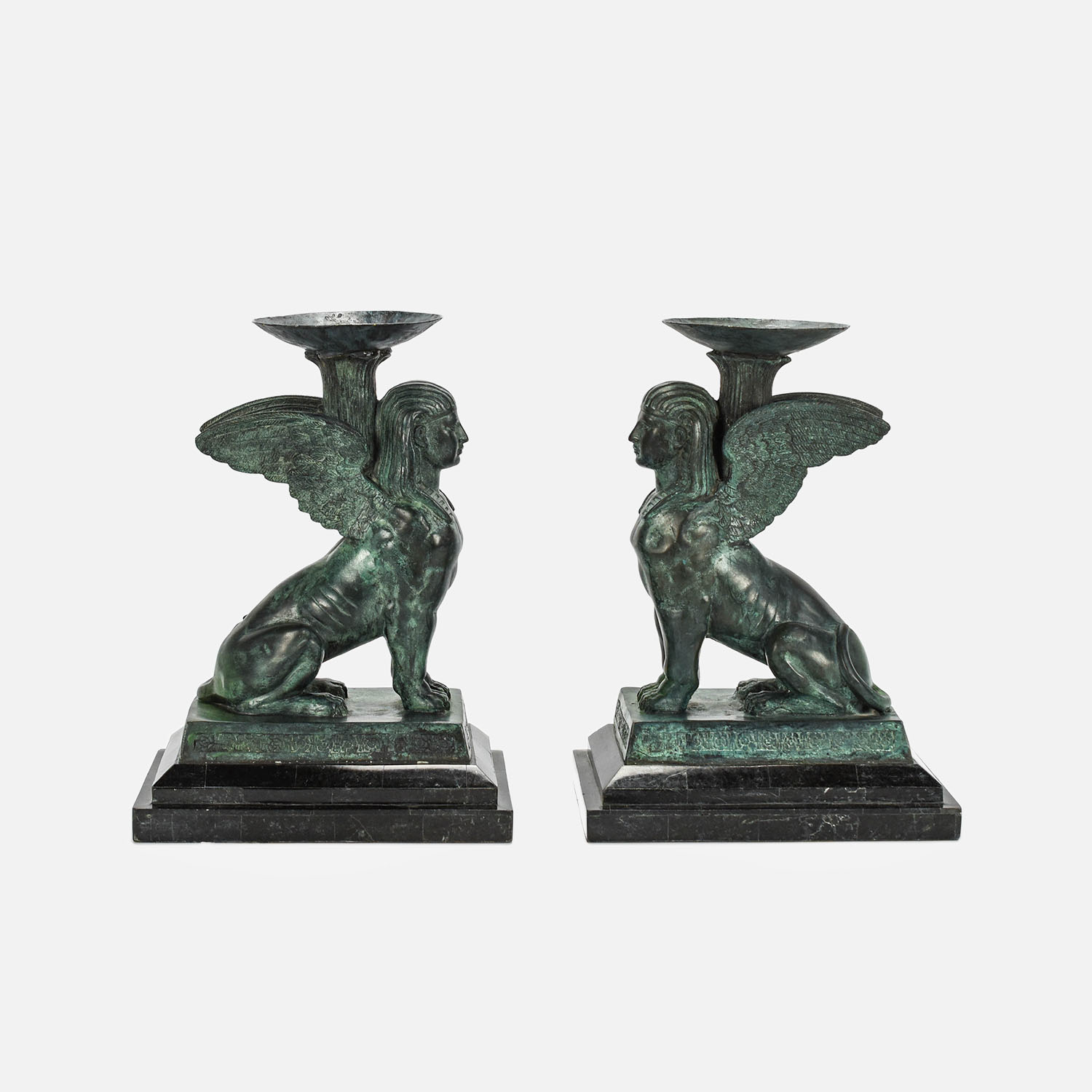 Pair of Bronze Candel Holders