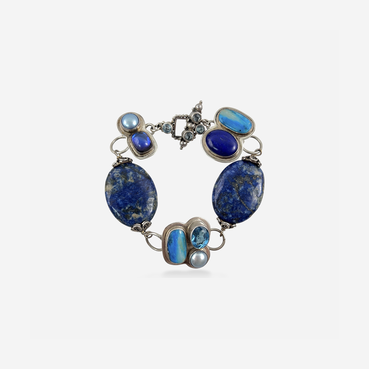 Silver Gemstone Bracelet